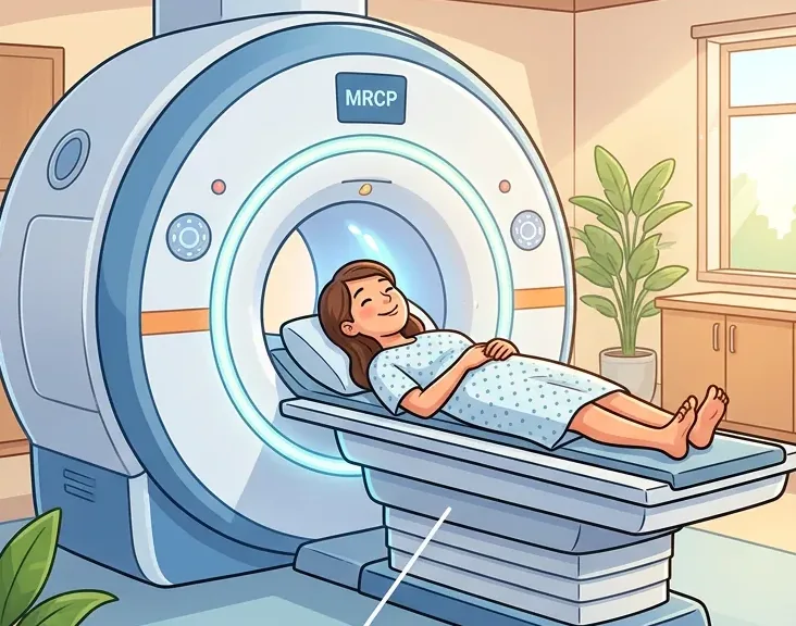 A patient lying on a table moving into the circular opening of an MRI scanner.