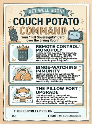Post-Op Couch Potato Command coupon